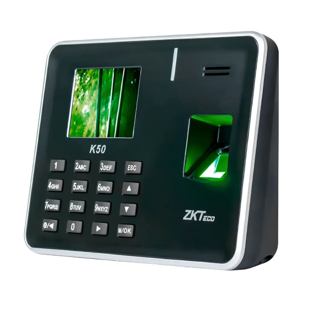 جهاز بصمة زد كي تيكو ببطارية طوارئ مدمجة - موديل ZKTeco K50 Pro | سعة 3000 بصمة وأداء احترافي مطور
