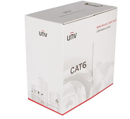 Uniview CAT6 CCA Cable, Economical Network Cable, CAB-LC3100B-CCA-IN Egypt, 305m CAT6 Economical Roll, UNV Affordable Ethernet.