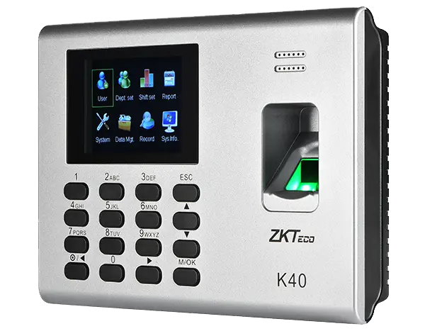 ZKTeco K40 Pro Fingerprint Terminal, Time Attendance Egypt, K40 Pro Price, Fingerprint & RFID Reader, ZKTeco Egypt.