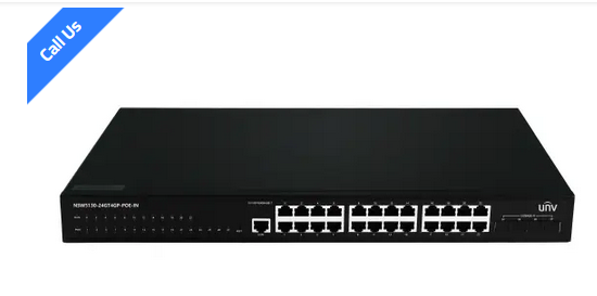 Uniview 24-Port Gigabit PoE Switch - NSW5130-24GT4GP-POE-IN | High-Power Networking