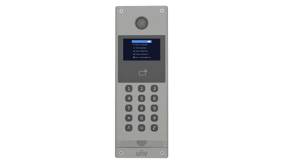 Uniview Digital Building Intercom, Apartment Door Station, OEU-301S-HMKA Egypt, Multi-apartment IP Intercom, UNV Keypad Intercom Terminal.