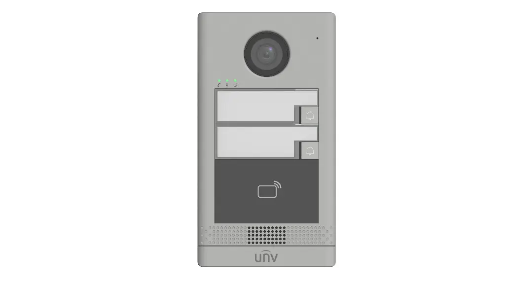 Uniview 2-Button Intercom, 2-Apartment Door Station, IP Intercom OEU-202S-HMK2, 2-Way Video Intercom Egypt, UNV Metal Door Station.
