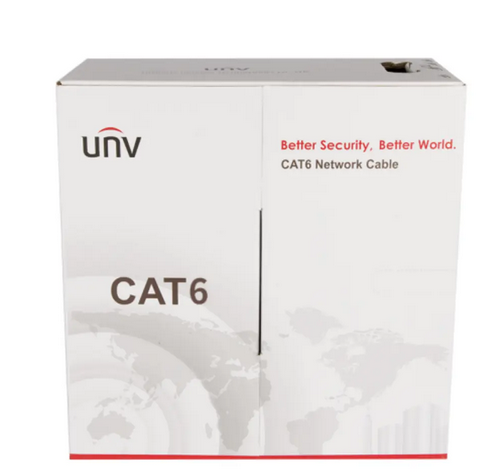Uniview CAT6 Cable, Pure Copper Network Cable, CAB-LC3100B-E2-IN Egypt, 305m CAT6 Roll, UNV Professional Ethernet Cable.