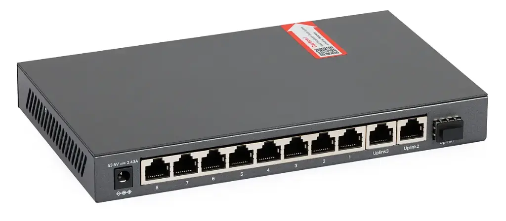 سويتش تي بي لينك 11 مخرج (8 منافذ PoE و 3 Uplink) - موديل TL-SL1311MP | طاقة عالية وأداء احترافي
