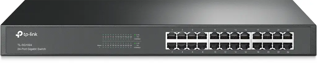 سويتش تي بي لينك 24 مخرج جيجابت - موديل TL-SG1024 | سرعة نقل فائقة وتصميم احترافي للكبائن