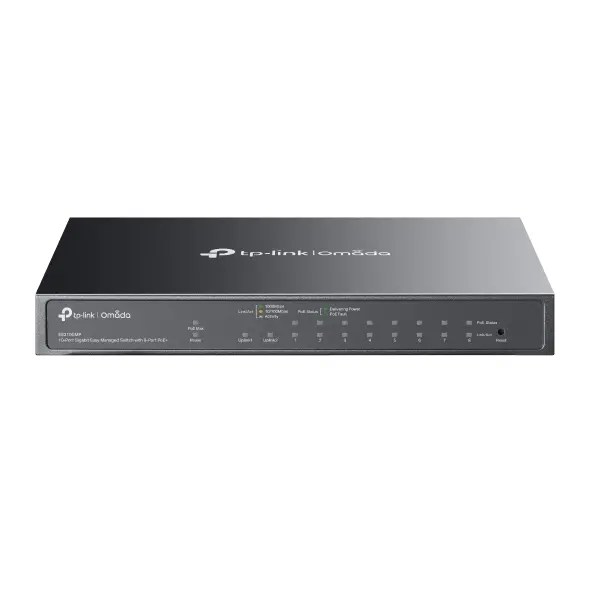 سويتش تي بي لينك 10 مخرج جيجابت PoE (8 منافذ PoE) - موديل ES210GMP | إدارة ذكية وأداء احترافي