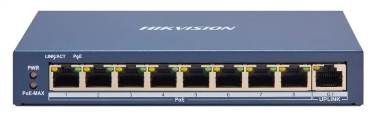 Hikvision DS-3E1309P-EIM 9-Port Smart Managed PoE Switch | 8 PoE Ports & Remote Control via Hik-Connect
