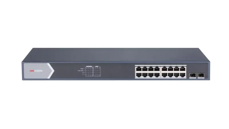 سويتش هيك فيجن جيجابت PoE (18 مخرج) - موديل DS-3E0518P-EM | لتشغيل 16 كاميرا IP بسرعة 1000 ميجابت