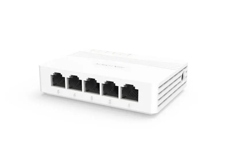سويتش هيك فيجن 5 مخرج (جيجابت) - موديل DS-3E0505D-E | سرعة 1000 ميجابت وتصميم مدمج