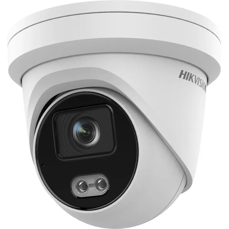 Hikvision ColorVu 4MP Turret, 24/7 Full-color IP, DS-2CD2347G2-LU Egypt, F1.0 Aperture Camera, Smart AI Color CCTV.
