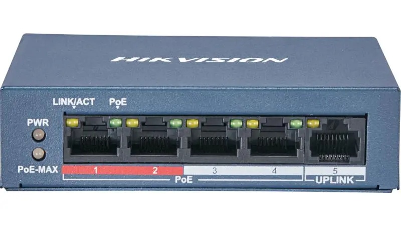 [DS-3E0105P-EM] Hikvision 5-Port Fast Ethernet Unmanaged 4-PoE Switch
