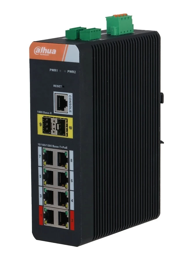 [DH-IS4210-8GT-120] Dahua 10-Port Managed Industrial Gigabit Switch with 8-Port PoE