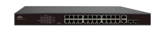 Uniview 24-Port PoE Switch, 24-Port PoE+ Switch, NSW2010-24T2GC-PoE-IN Egypt, Gigabit Uplink PoE, UNV Enterprise Switch.